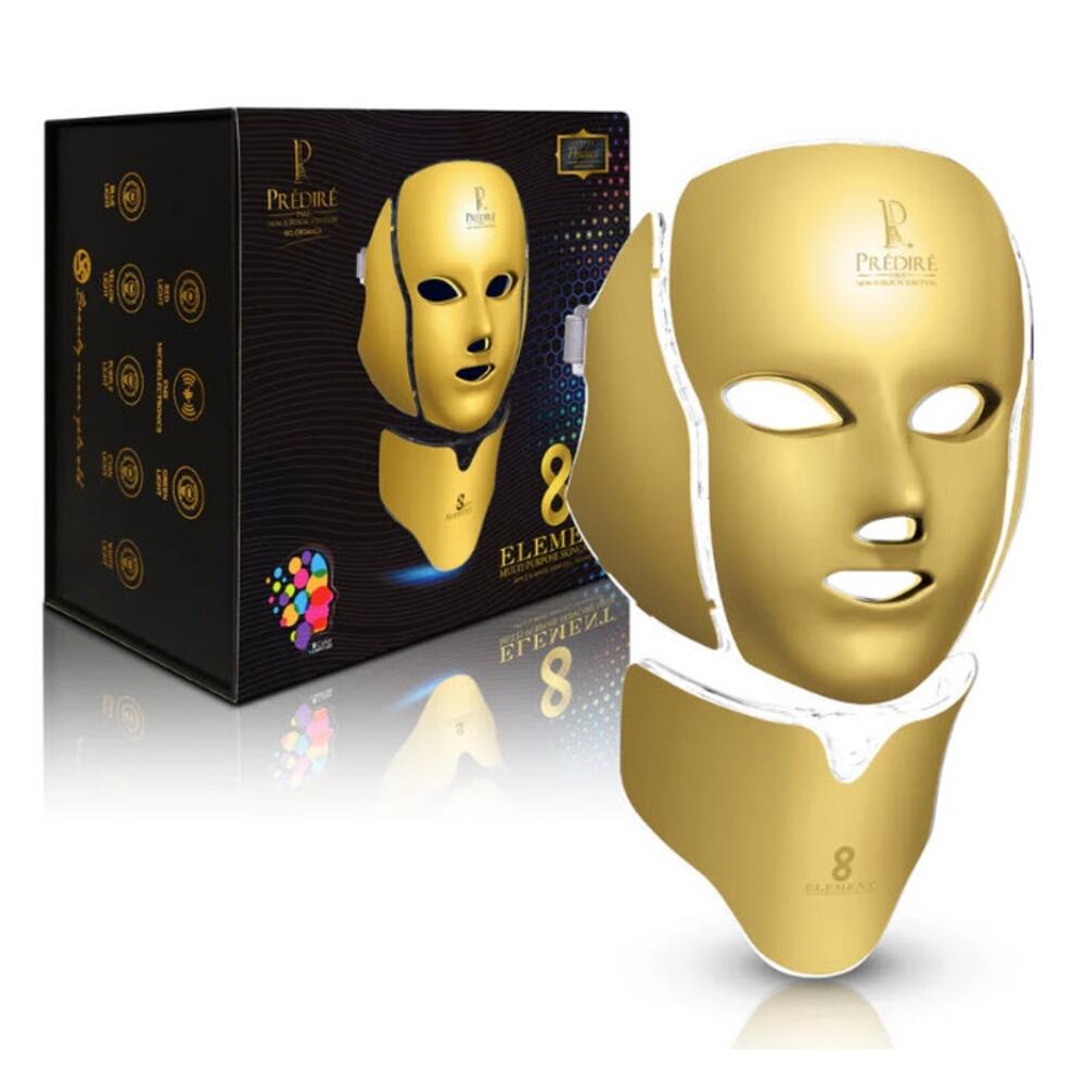 Predire Paris 8 Element Multi-Purpose Skincare Mask LED Treatment - Gold NWT